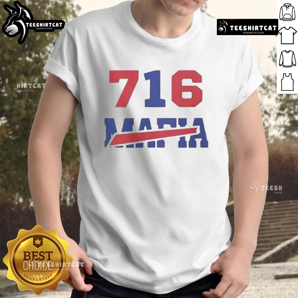 Happy 716 Buffalo Bills Mafia Logo T-Shirt featuring vibrant colors and a bold design for passionate Bills fans.