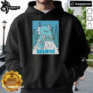 Alt Text: Cozy Nice Abominable Snowman Believe Hoodie featuring a whimsical snowman design, perfect for winter wear.