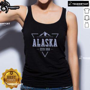 Nice Alaska Est 1959 tank top featuring a vintage design and vibrant colors, perfect for summer fashion.