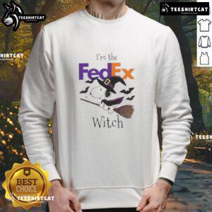 Alt Text: Nice FedEx x Snoopy I'm The Witch Halloween Sweatshirt featuring Snoopy in a witch costume, perfect for Halloween.