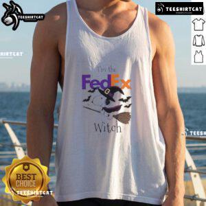 Nice FedEx x Snoopy I'm The Witch Halloween tank top featuring a playful design perfect for spooky season.