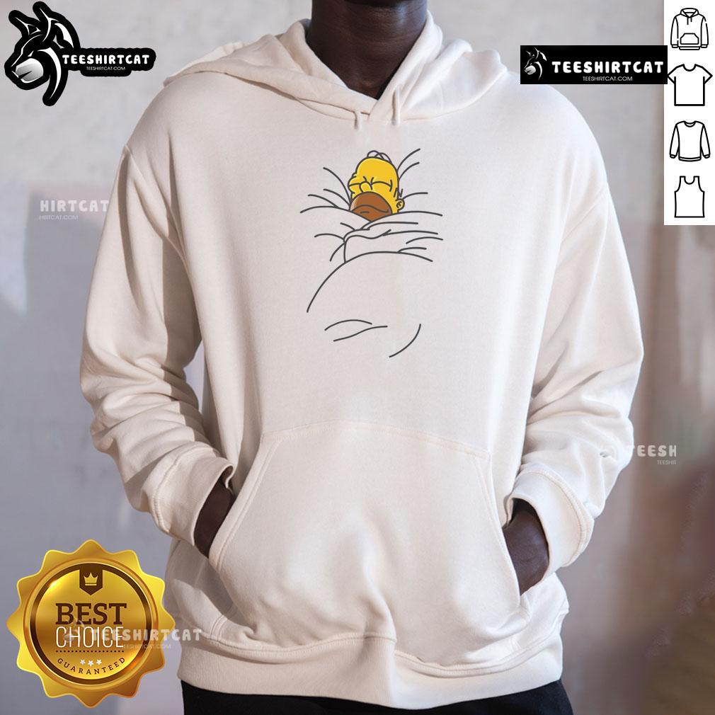 Cozy Nice Homer bed hoodie featuring a playful design, perfect for comfort and style in your bedroom decor.