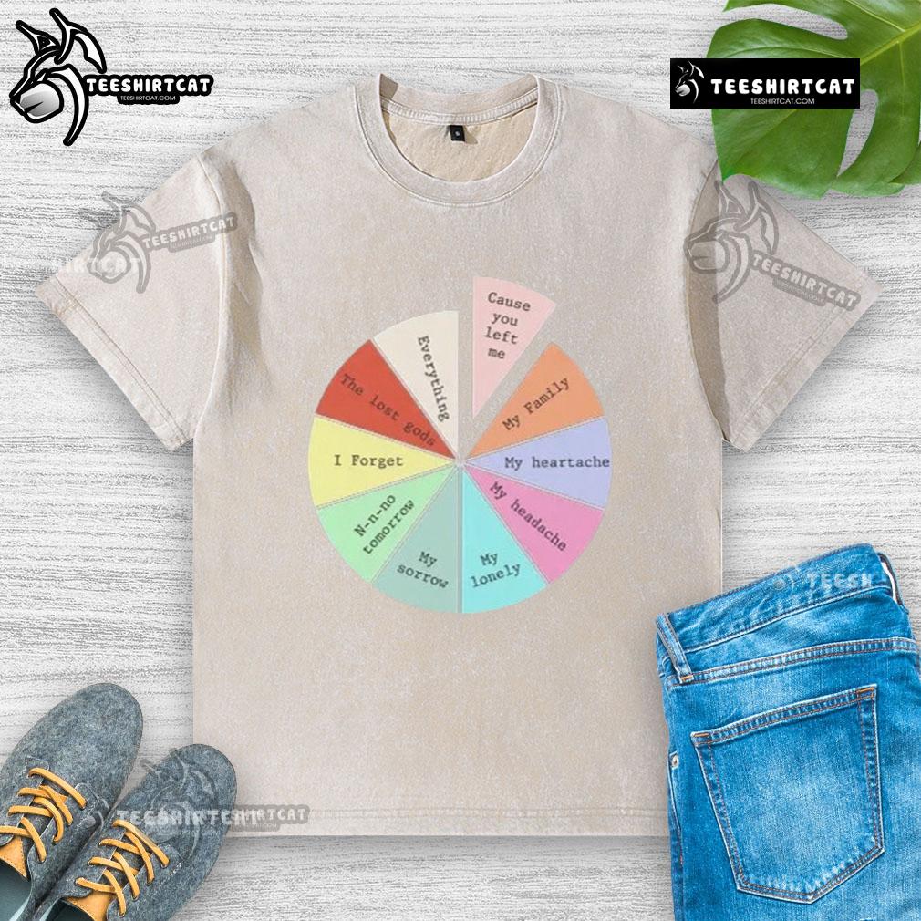 Washed t-shirt featuring the phrase 'Nice, I Forget What Eight Was For' in a stylish font on a casual background.