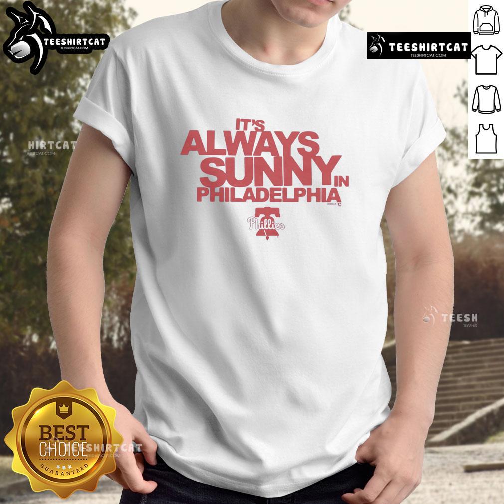 Nice It's Always Sunny In Philadelphia X Phillies T-Shirt featuring a unique design celebrating the iconic show and baseball team.