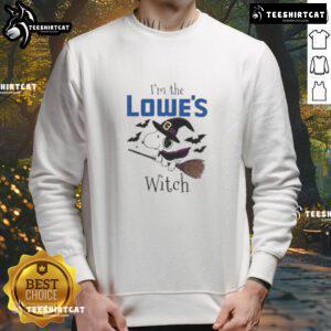 Nice Lowes x Snoopy I'm The Witch Halloween Sweatshirt featuring playful Snoopy design for festive fall style.