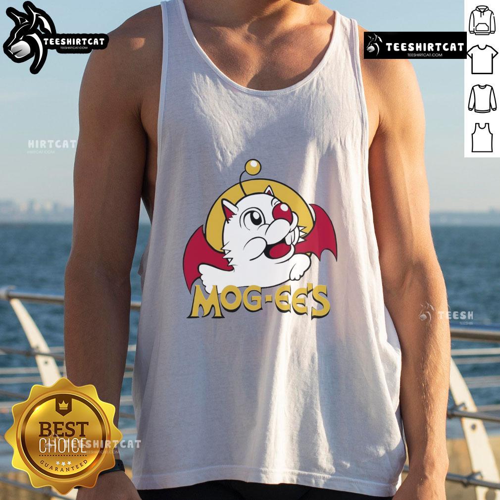 Funny Nice Mog Ees X Buc Ees logo parody tank top design, perfect for casual wear and unique fashion statements.
