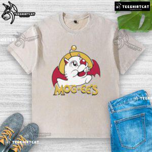 Nice Mog Ees X Buc Ees logo parody on a washed T-shirt, featuring a playful design perfect for casual wear.