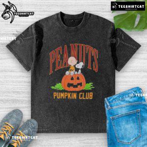 Nice RSQ x Peanuts Pumpkin Club Halloween 2025 washed t-shirt featuring a festive design perfect for Halloween celebrations.