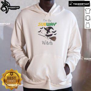 Nice Subway X Snoopy Halloween hoodie featuring 'I'm the Witch' graphic, perfect for festive autumn outings.