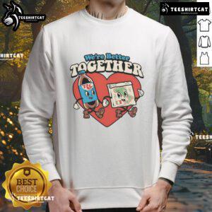 Cozy 'Nice We're Better Together' sweatshirt in soft fabric, perfect for casual outings and cozy nights in.