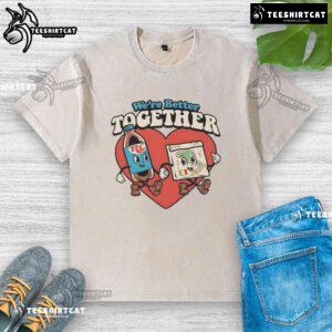 Nice We're Better Together washed t-shirt featuring a stylish design, perfect for casual wear and expressing unity.