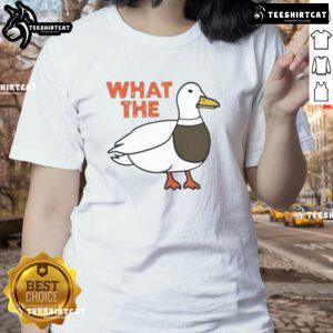 Nice What The Mallard Ladies Tee featuring a stylish design and vibrant colors, perfect for casual outings.