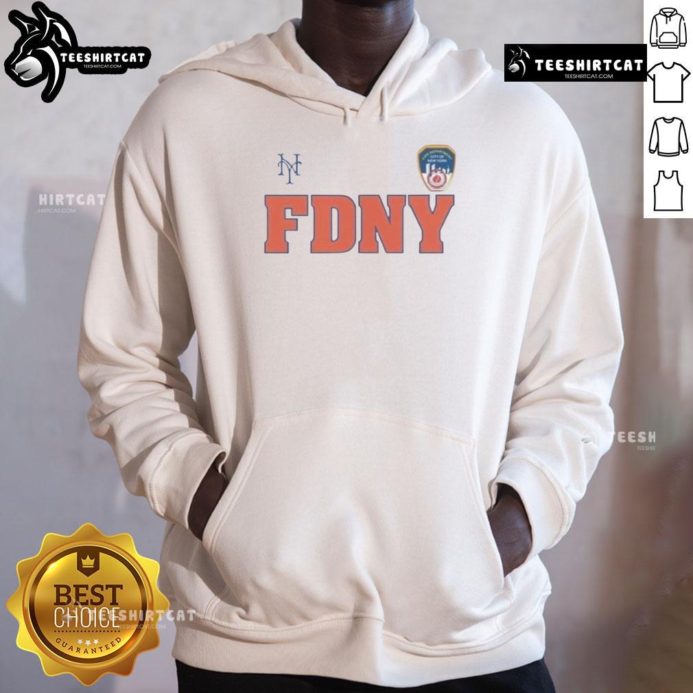 Alt Text: Official 2025 New York Mets FDNY 9/11 hoodie featuring team logo and tribute design, perfect for fans and collectors.