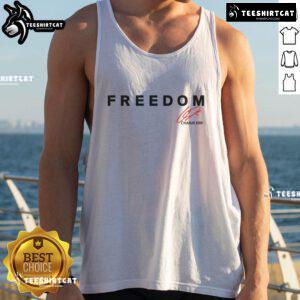 Official Fight For Freedom Charlie Kirk 1993-2025 red signature tribute tank top design showcasing patriotic style.