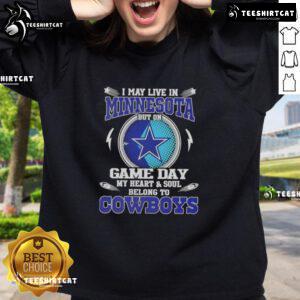 Alt Text: Cozy Dallas Cowboys sweatshirt for fans, perfect for game day, even in Minnesota. Support your team in style!