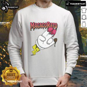 Official Macacorato sweatshirt featuring vibrant strawberry and chocolate flavors, perfect for stylish casual wear.