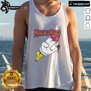 Alt Text: Official Macacorato strawberry and chocolate flavor tank top featuring vibrant colors and stylish design.