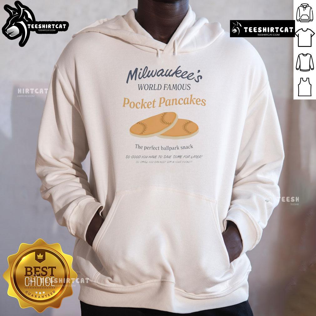 Official Milwaukee's World Famous Pocket Pancakes Hoodie, featuring a stylish design perfect for pancake lovers.