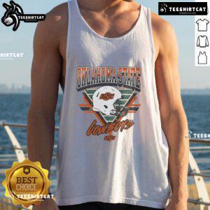 Official Oklahoma State Cowboys triangle vintage tank top featuring bold graphics and a classic design for fans.
