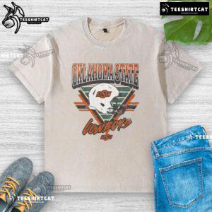 Official Oklahoma State Cowboys Triangle Vintage Washed T-Shirt featuring a classic design and soft fabric for fans.