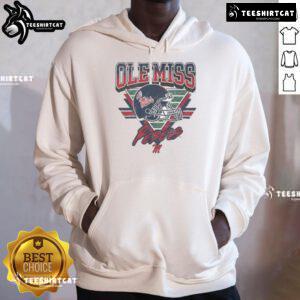 Official Ole Miss Rebels Triangle Vintage Hoodie in navy blue featuring classic logo and stylish design.