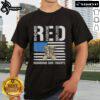 Alt Text: Official Red Honoring Our Troops T-Shirt featuring patriotic design and supportive message for military heroes.