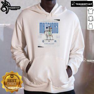 Official Real Madrid vs Marseille UEFA Champions League 2025 Matchday Hoodie featuring team logos and stylish design.