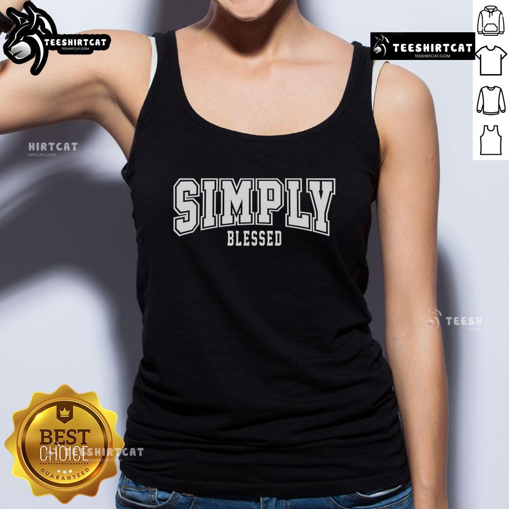 Official Simply Blessed Sporty Logo Tank Top in vibrant colors, perfect for casual and active wear.