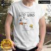 Official Snoopy and Woodstock 'I've Read The Final Chapter, God Wins' T-Shirt featuring colorful cartoon design.