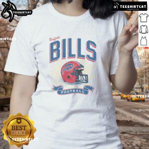Original Buffalo Bills Historic Prime Play Ladies Tee featuring team colors and logo, perfect for fans.