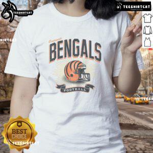Original Cincinnati Bengals Historic Prime Play Ladies Tee featuring vibrant team colors and logo for stylish fan wear.