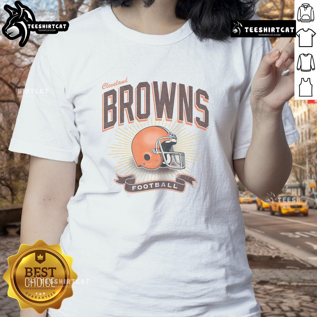 Original Cleveland Browns Historic Prime Play Ladies Tee featuring team logo and vintage design for female fans.