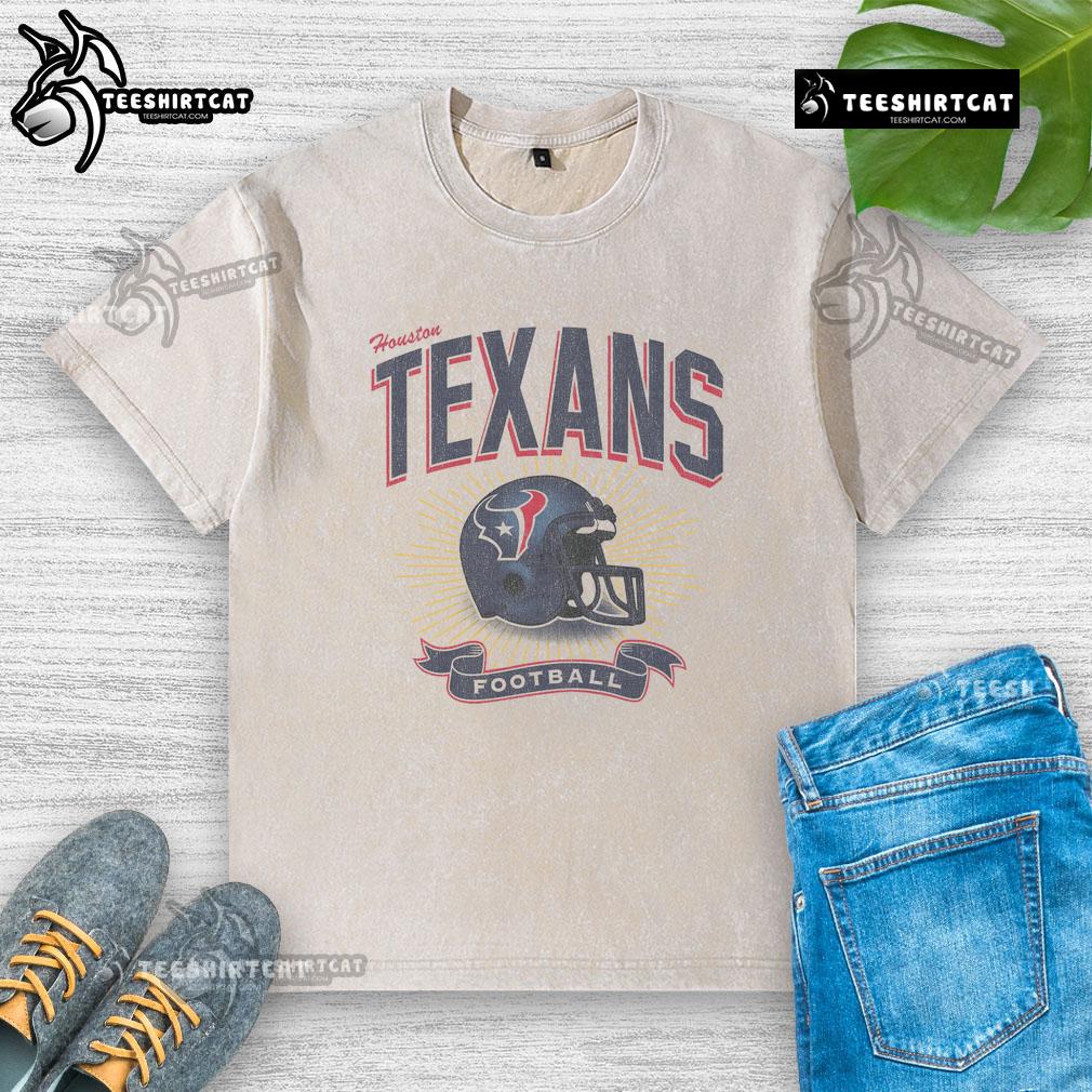Original Houston Texans Historic Prime Play Washed T-Shirt featuring team logo, perfect for NFL fans and casual wear.
