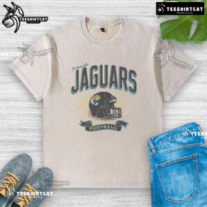 Original Jacksonville Jaguars Historic Prime Play Washed T-Shirt featuring team logo and vibrant colors, perfect for fans.