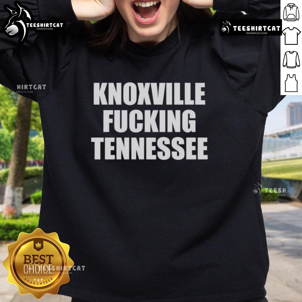 Original Knoxville Fucking Tennessee Sweatshirt in dark gray, featuring bold graphic design and cozy fabric.