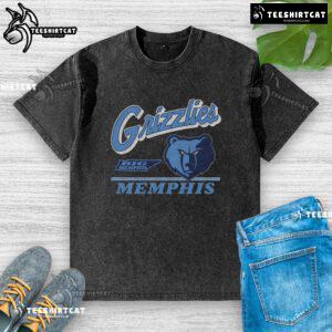 Alt Text: Vintage washed Memphis Grizzlies Fly By t-shirt featuring a classic logo design in relaxed fit for fans.