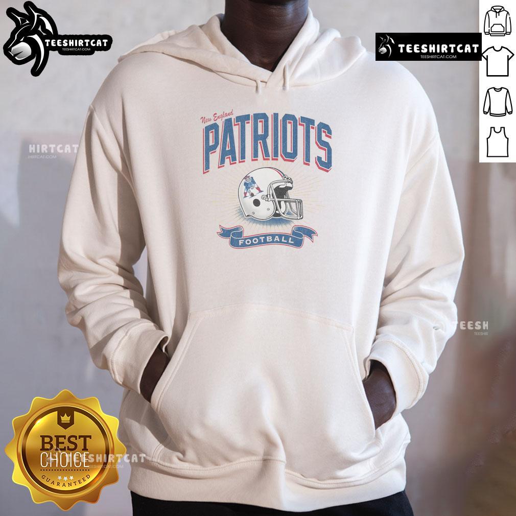 Alt Text: Original New England Patriots Historic Prime Play Hoodie featuring the team's logo and vibrant colors for fans.