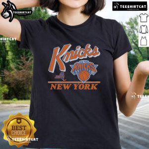 Original New York Knicks Fly By Vintage Ladies Tee featuring classic logo and stylish design for female fans.