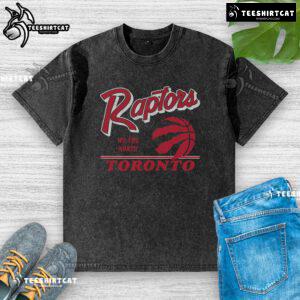 Original Toronto Raptors Fly By vintage washed t-shirt featuring classic logo and stylish design for fans.