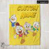 Pretty Disney Ducktales Huey Dewey Louie Webby Yellow Cartoon Collage Blanket Fleece Customized Blanket
