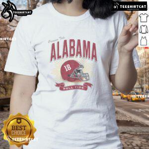 Alt Text: Premium Alabama Crimson Tide Prime Play Ladies Tee featuring team colors and logo, perfect for female fans.