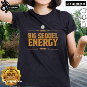 Premium Big Sequel Energy Ladies Tee in vibrant colors, showcasing a stylish and comfortable fit for women.