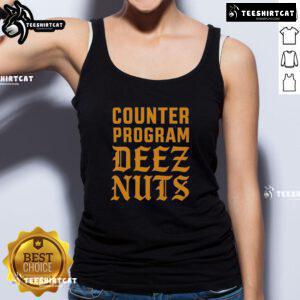Premium Counter Program Deez Nuts Tank Top featuring a bold graphic design, perfect for casual wear and humor lovers.