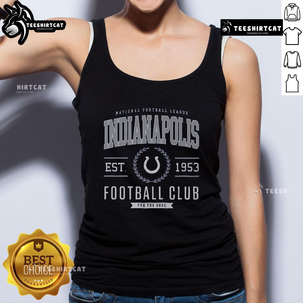 Premium Indianapolis Colts football club tank top featuring team colors and logo, perfect for game day wear.