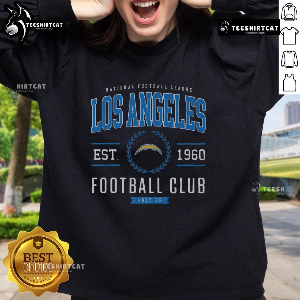 Premium Los Angeles Chargers Football Club sweatshirt featuring team logo and vibrant colors, perfect for fans.