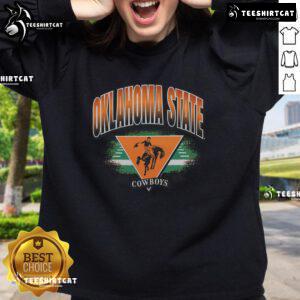 Alt Text: Premium Oklahoma State Cowboys vintage arena fade sweatshirt showcasing team spirit and classic style.