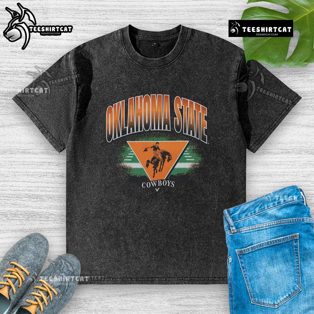 Premium Oklahoma State Cowboys vintage arena fade washed t-shirt featuring a classic design and soft fabric.