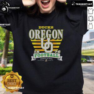 Premium Oregon Ducks Stripe Splash Sweatshirt in vibrant colors, perfect for fans showcasing team spirit and style.