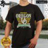 Alt Text: Premium Oregon Ducks Stripe Splash T-Shirt featuring vibrant colors and a stylish striped design for fans.