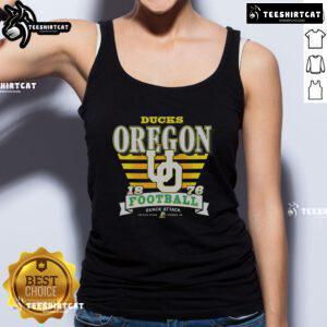Premium Oregon Ducks Stripe Splash Tank Top featuring vibrant colors and team logo, perfect for game day or casual wear.